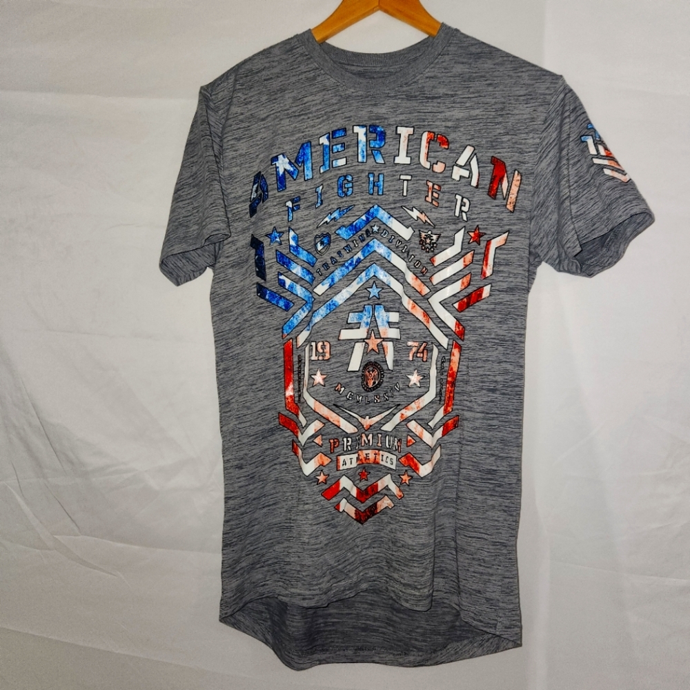 NWOT American Fighter by Affliction Tee - Men's Medium - Gray Y2K TShirt